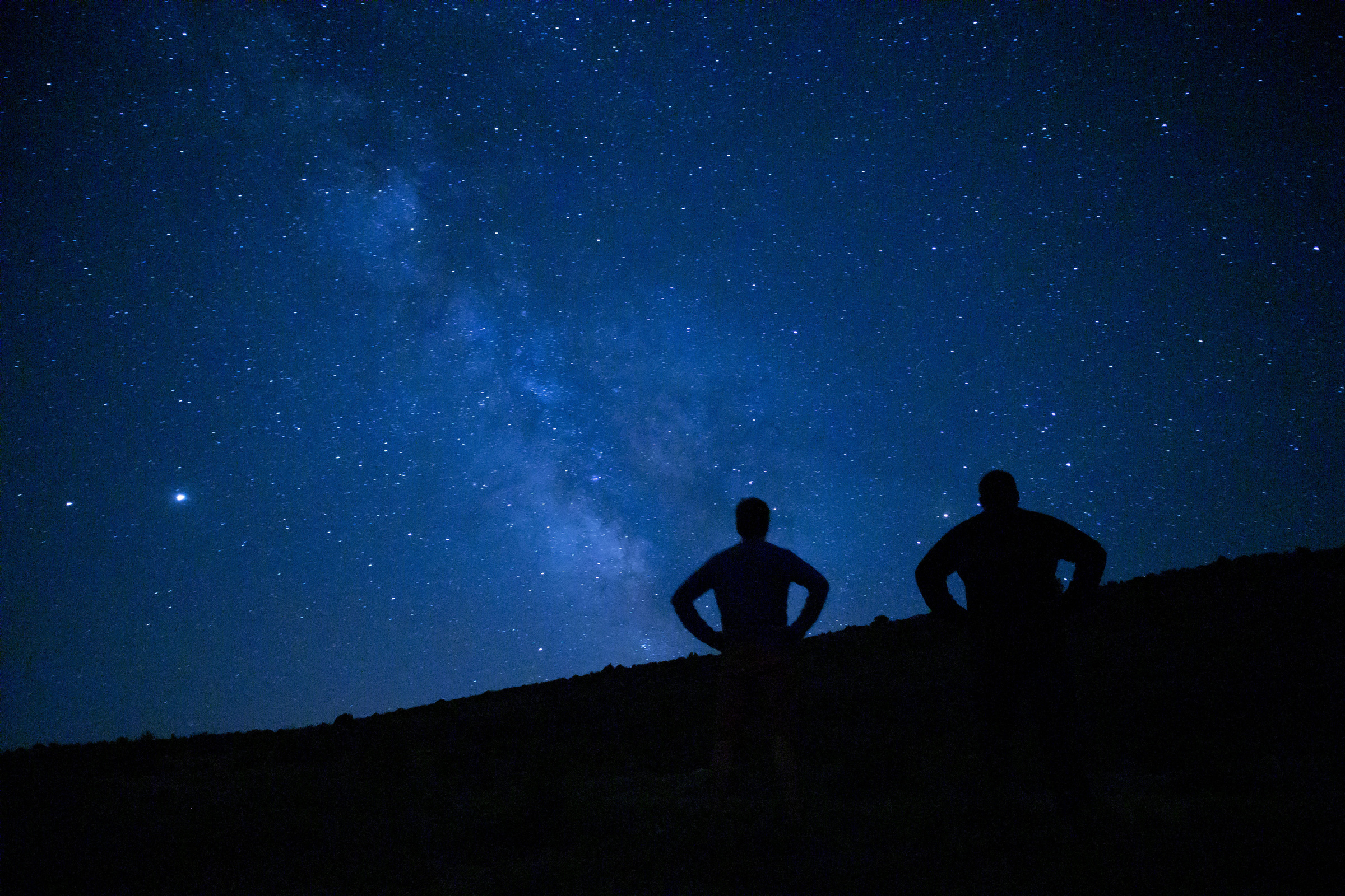 People Stargazing on a Beautiful Night